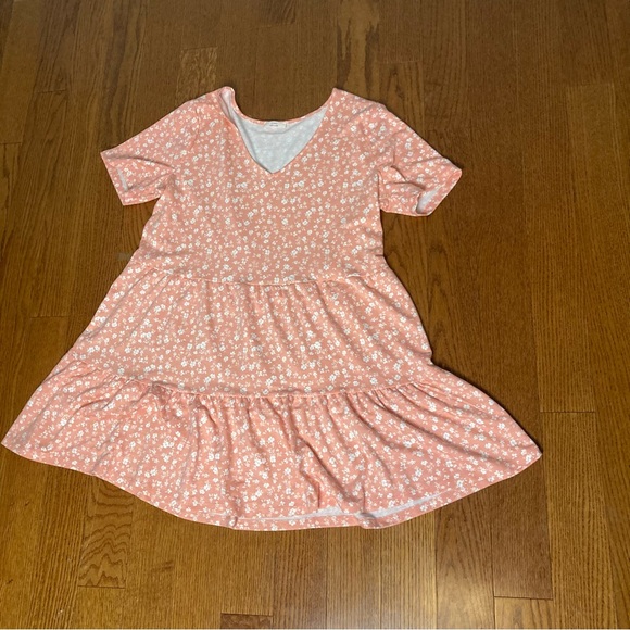 Como Vintage Dresses & Skirts - Xxl tiered dress peach pastel white mini floral flower como vintage